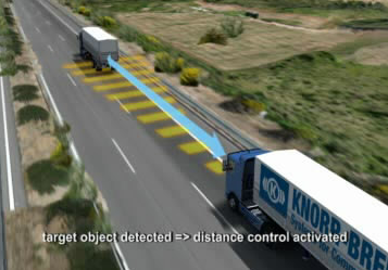 ACC distance control function for commercial vehicles (Source: Knorr-Bremse)