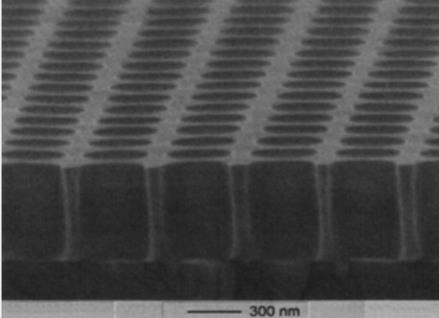 Száraz anizotróp marással előállított szűrő mikroszkópikus képe