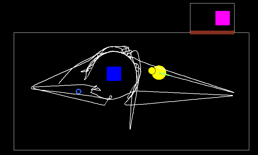 A sample track induced by the exploration behaviour component
