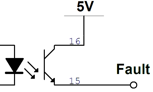 Equivalent circuit of fault signal output