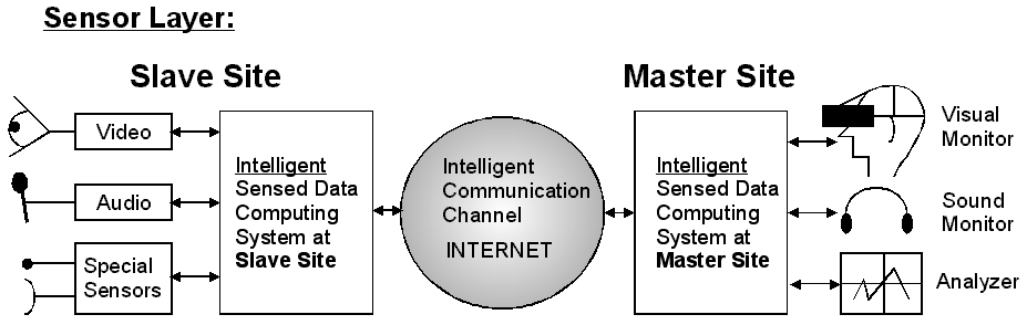 Sensor Layer definition for the general concept of the Internet-based Telemanipulation.